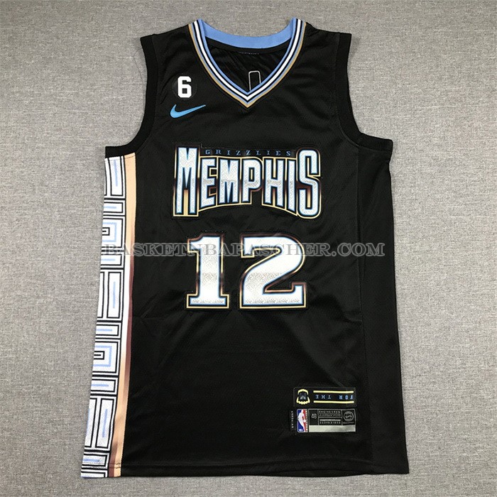 Maillot Memphis Grizzlies Ja Morant NO 12 Ville 2022-23 Noir